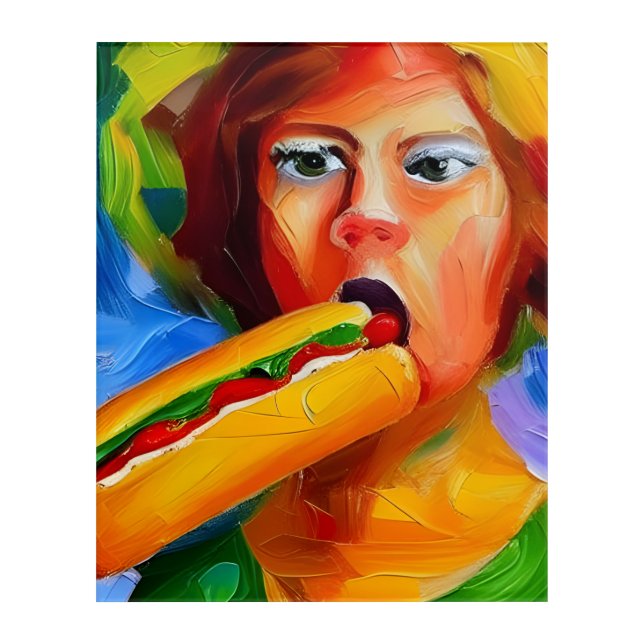Hot Dog Eating Champion Acrylic Wall Art (Front)