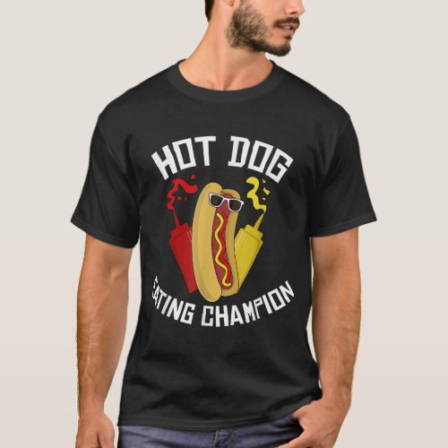 Hot Dog Eating Champion T_shirt Ketchup and Mustar