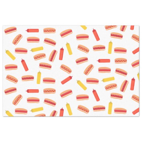 Hot Dog Fast Food BBQ Pattern  Tissue Paper