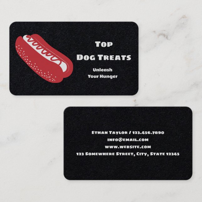 Hot Dog Fast Food Business Card (Front/Back)