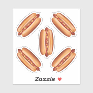 Hot Dog Fast Food Illustrations Sticker