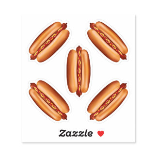 Hot Dog Fast Food Illustrations Sticker