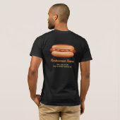 Hot Dog Fast Food Restaurant Custom Logo T-Shirt (Back Full)