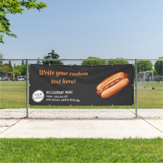 Hot Dog Fast Food Restaurant Or Diner Custom Banner