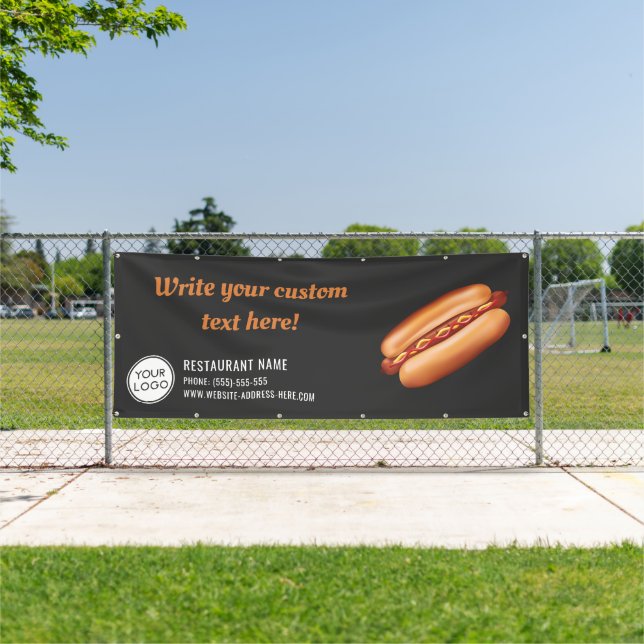 Hot Dog Fast Food Restaurant Or Diner Custom Banner (Insitu)