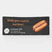 Hot Dog Fast Food Restaurant Or Diner Custom Banner (Horizontal)