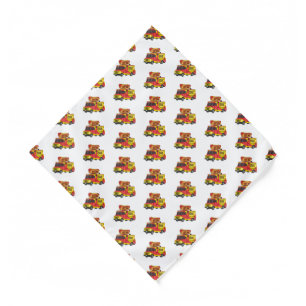 Hot dog food truck cartoon illustration bandana