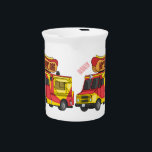 Hot dog food truck cartoon illustration beverage pitcher<br><div class="desc">Hot dog food truck cartoon illustration</div>