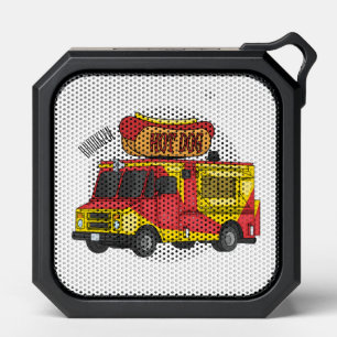 Hot dog food truck cartoon illustration bluetooth speaker