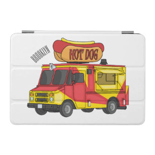 Hot dog food truck cartoon illustration iPad mini cover