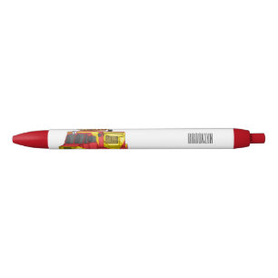 Hot dog food truck cartoon illustration pen