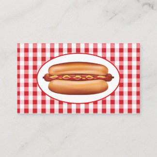 Hot Dog For Fast Food Diner, Stand Or Restaurant Business Card