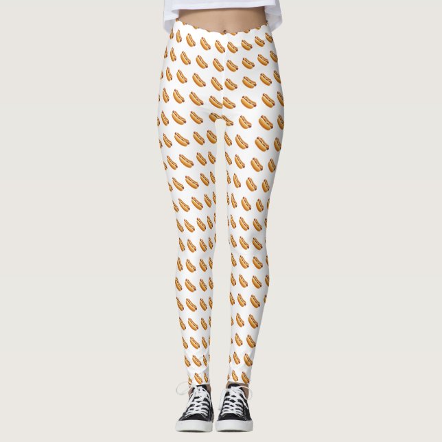 hot dog frankfurter bestselling leggings (Front)
