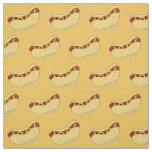 Hot Dog Frankfurter Mustard Bun Hotdog Fast Food Fabric