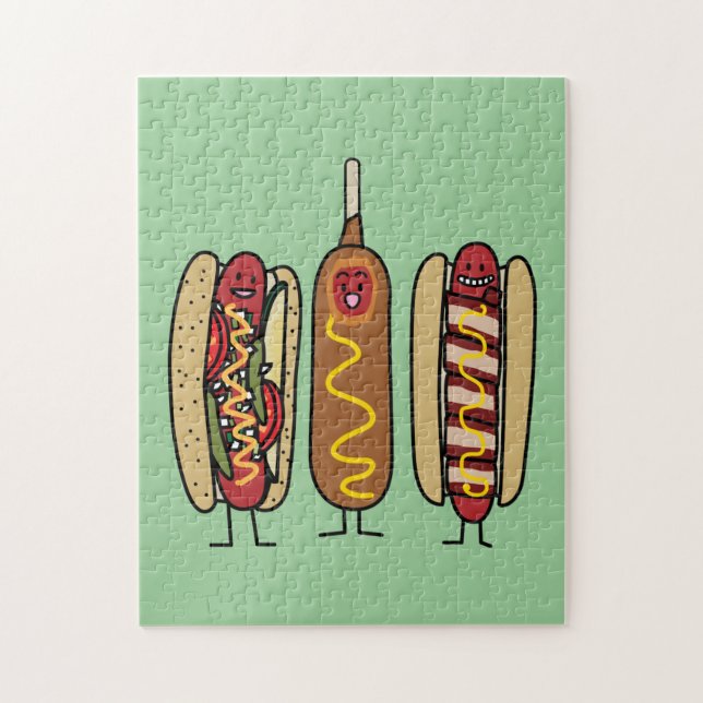 Hot Dog Friends Jigsaw Puzzle (Vertical)