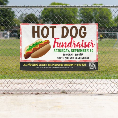 Hot Dog Fundraiser Banner with qr code