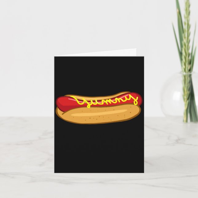 Hot dog funny hot dog lover performance  card (Front)