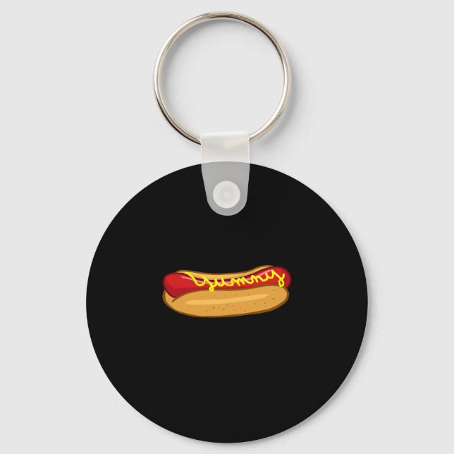 Hot dog funny hot dog lover performance  keychain (Front)