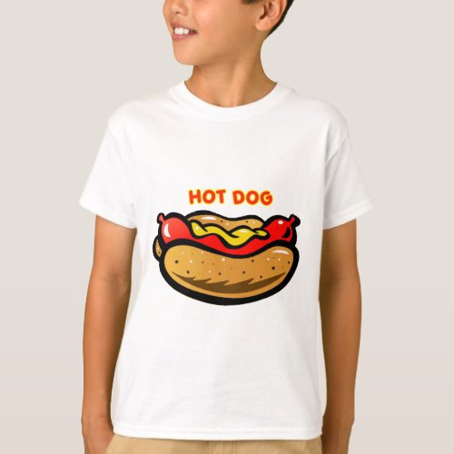 Hot Dog Funny kids tshirts