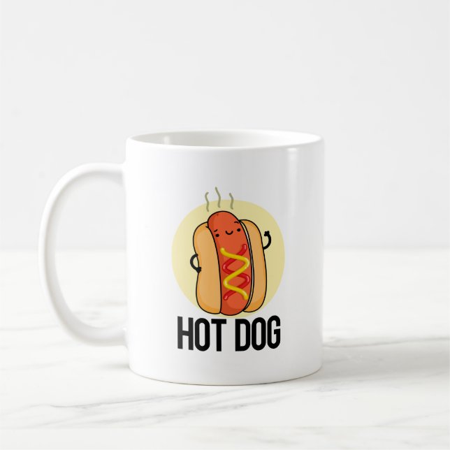 Hot Dog Funny Snack Pun  Coffee Mug (Left)