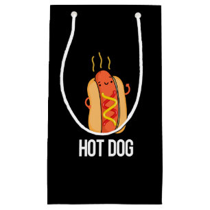 Hot Dog Funny Snack Pun Dark BG Small Gift Bag