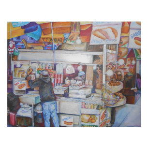 Hot Dog God Faux Canvas Print