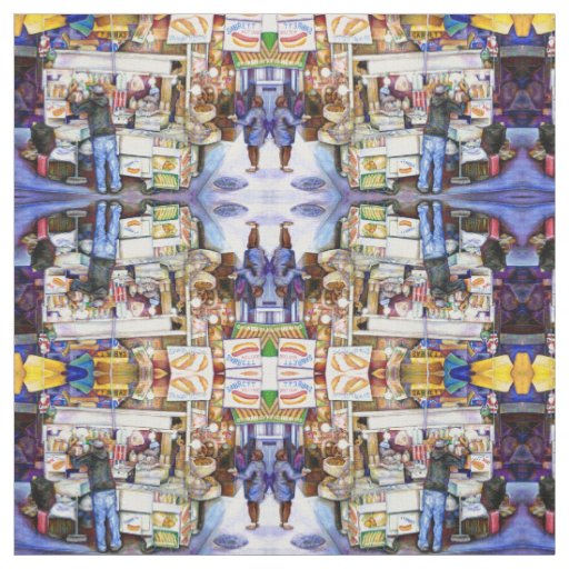 Hot Dog God, New York City Fabric