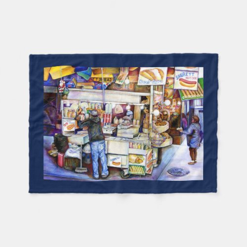 Hot Dog God New York City Fleece Blanket