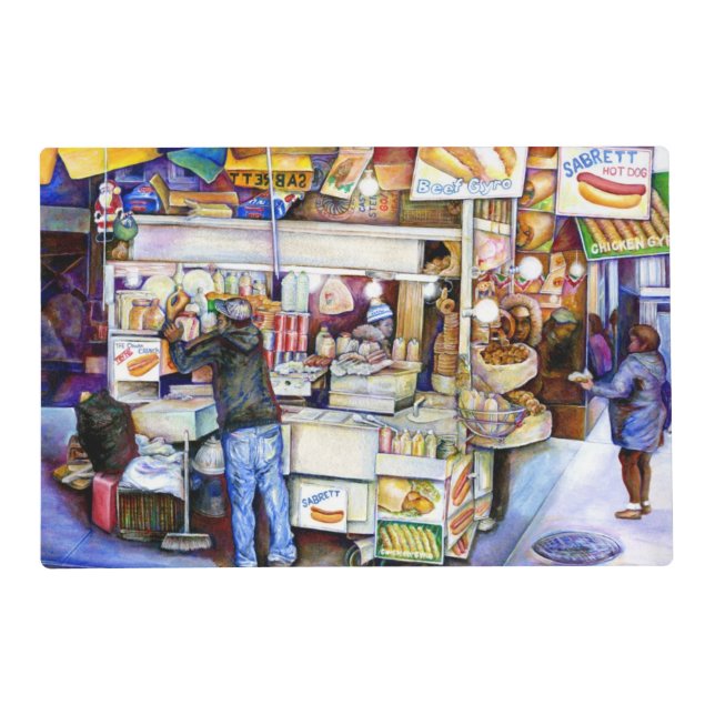 Hot Dog God, New York City Placemat (Front)