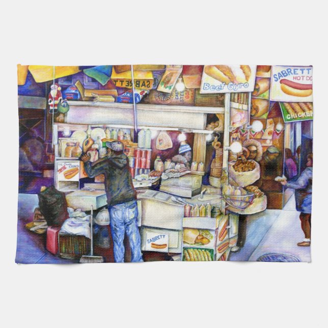 Hot Dog God, New York City Towel (Horizontal)