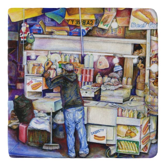 Hot Dog God, New York City Trivet (Front)