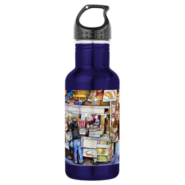 Hot Dog God, New York City Water Bottle (Front)