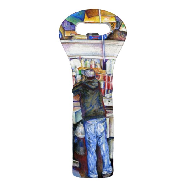 Hot Dog God, New York City Wine Bag (Front)