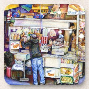 Hot Dog God, New York Drink Coaster