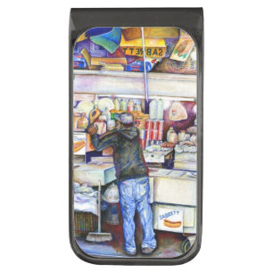 Hot Dog God, New York Gunmetal Finish Money Clip