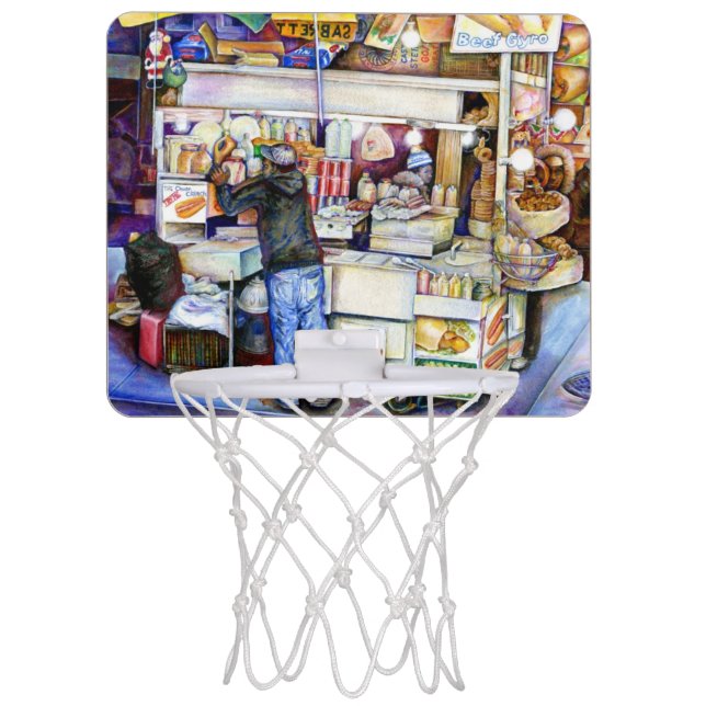 Hot Dog God, New York Mini Basketball Hoop (Front)