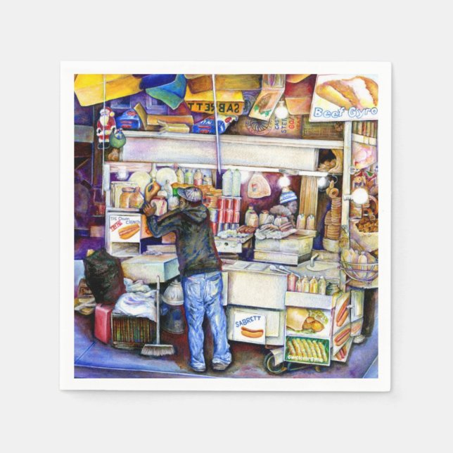 Hot Dog God, New York Paper Napkins (Front)