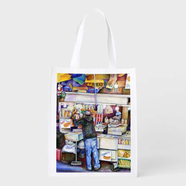 Hot Dog God, New York Reusable Grocery Bag (Back)