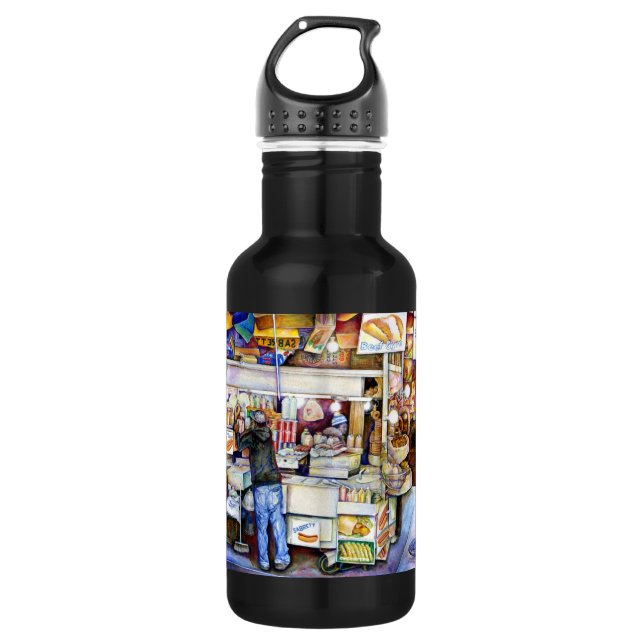 Hot Dog God, New York Stainless Steel Water Bottle (Front)
