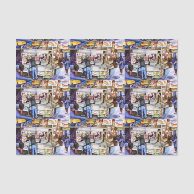 Hot Dog God, New York Tissue Paper (Front)