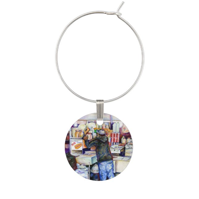 Hot Dog God, New York Wine Charm (Front)