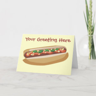 Hot Dog Greeting Card