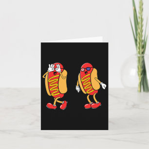 Hot Dog Griddy Dance Hotdog 4th Of July Boys Kids Card