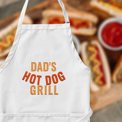 Hot Dog Grill Summer Backyard Dads BBQ Mens Apron
