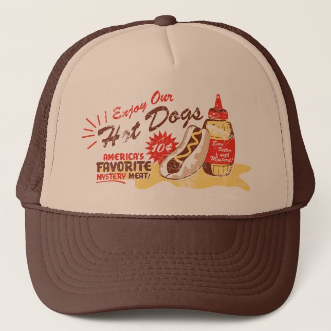 Hot Dog hat (brown/tan) (Front)