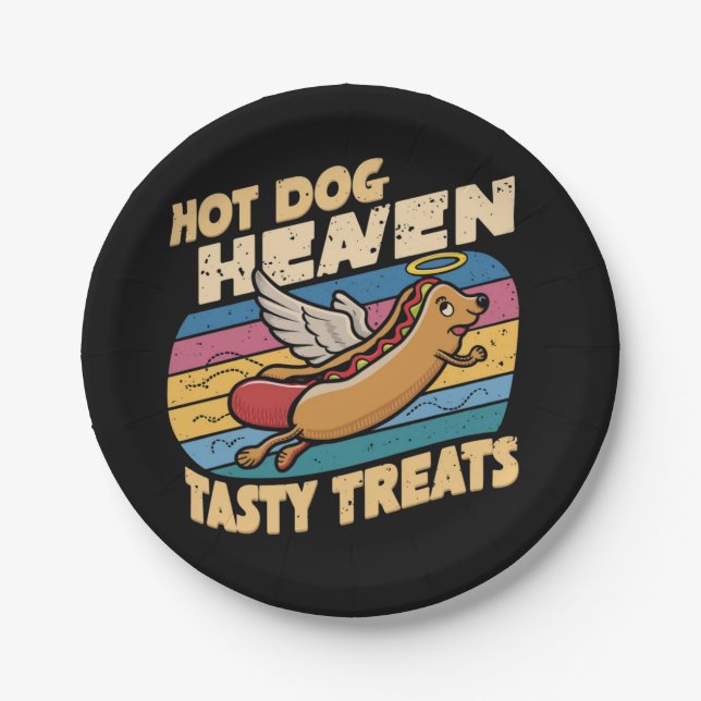 Hot Dog Heaven Paper Plates (Front)