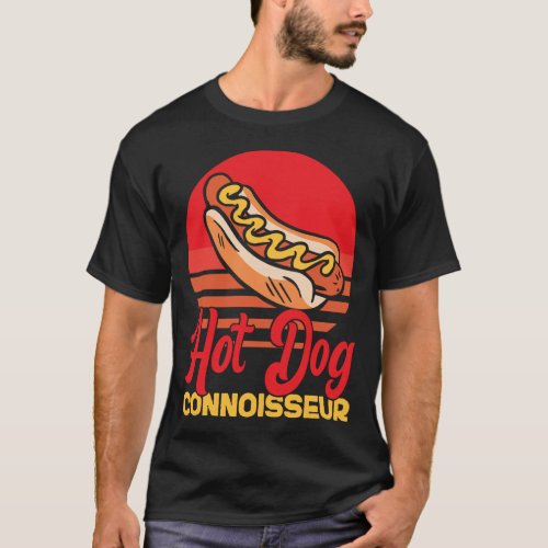 Hot Dog Hot Dog Connoisseur Retro T_Shirt