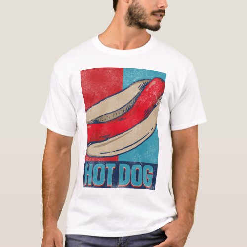 Hot Dog Hot Dog Retro Vintage T_Shirt