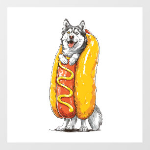 Hot Dog Husky � Funny Food Costume Wall Decal