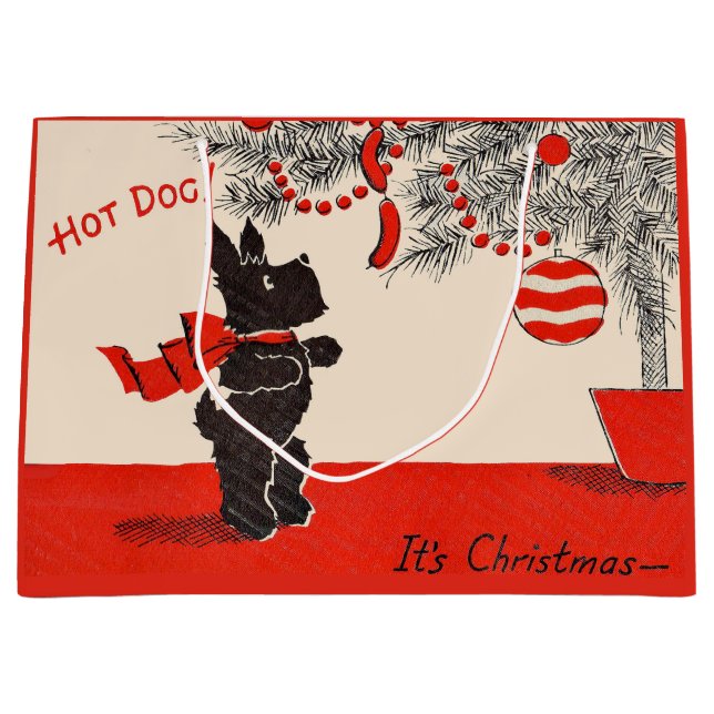 Hot Dog! It’s Christmas Large Gift Bag (Front)